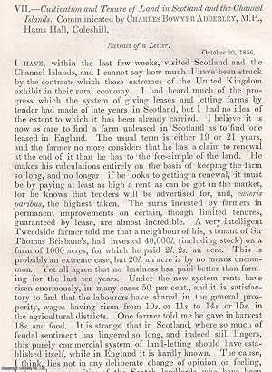 Imagen del vendedor de Cultivation & Tenure of Land in Scotland & the Channel Islands. An original article from the Journal of The Royal Agricultural Society of England 1856. a la venta por Cosmo Books