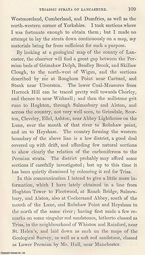 Imagen del vendedor de Further Observations on The Permian and Triassic Strata of Lancashire. An original article from the Memoirs of the Literary and Philosophical Society of Manchester, 1868. a la venta por Cosmo Books