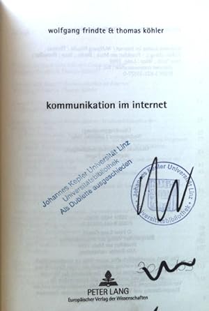 Bild des Verkufers fr Kommunikation im Internet. Internet communication ; Bd. 1 zum Verkauf von books4less (Versandantiquariat Petra Gros GmbH & Co. KG)
