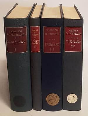 Bild des Verkufers fr Epistolario (4 vols./ 4 Bnde) - Vol.I: Corrispondenza con I Direttori Spirituali (1910-1922)/ Vol.II: Nobildonna Raffaelina Cerase (1914-1915)/ Vol.III: Le Figlie Spirituali (1915-1923)/ Vol.IV: Diverse Categorie di Persone. zum Verkauf von books4less (Versandantiquariat Petra Gros GmbH & Co. KG)