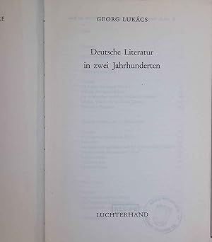 Deutsche Literatur in zwei Jahrhunderten Georg Lukacs Werke; Bd. 7.,