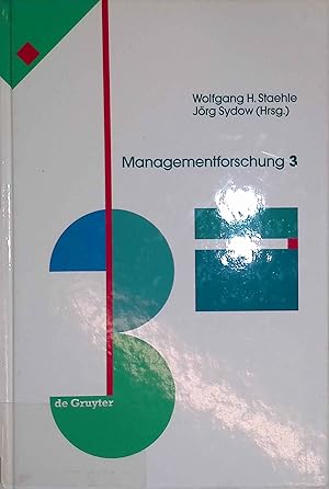 Bild des Verkufers fr Managementforschung, Bd.3 zum Verkauf von books4less (Versandantiquariat Petra Gros GmbH & Co. KG)