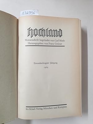 Bild des Verkufers fr Hochland : Monatsschrift : 61. Jahrgang : 1969 : zum Verkauf von Versand-Antiquariat Konrad von Agris e.K.