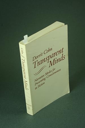 Immagine del venditore per Transparent minds. Narrative modes for presenting consciousness in fiction - COPY WITH MARKINGS. venduto da Steven Wolfe Books