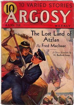 Imagen del vendedor de Argosy Weekly: Action Stories of Every Variety, Volume 240, Number 4; August 12, 1933 a la venta por Clausen Books, RMABA