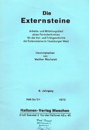 Die Externsteine. 8. Jhg. 1973, Heft 30/31. Arbeits- und Mitteilungsblatt eines Forscherkreises f...