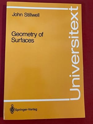 Bild des Verkufers fr Geometry of Surfaces. zum Verkauf von Plurabelle Books Ltd