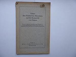 Über den Einfluß der Blausäure auf die Keimreife von Samen. Inaugural-Dissertation TH Carolo-Wilh...