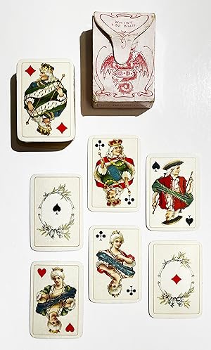 (Complete set of Miniature Playing Cards. / Miniatur-Spielkarten) - Kartenspiel playing cards dec...