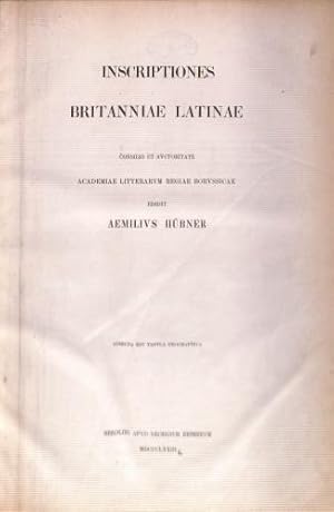 Bild des Verkufers fr Corpus Inscriptionum Latinarum Volumen Septimum Inscriptiones Britanniae Latinae zum Verkauf von WeBuyBooks