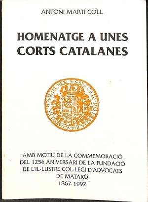Immagine del venditore per HOMENATGE A UNES CORTS CATALANES (CATALN). venduto da Librera Smile Books