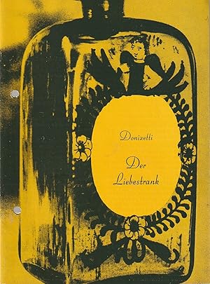 Immagine del venditore per Programmheft Gaetano Donizetti DER LIEBESTRANK Premiere 31. August 1986 Groes Haus 91. Spielzeit 1985 / 86 ( L'elisir d'amore ) venduto da Programmhefte24 Schauspiel und Musiktheater der letzten 150 Jahre