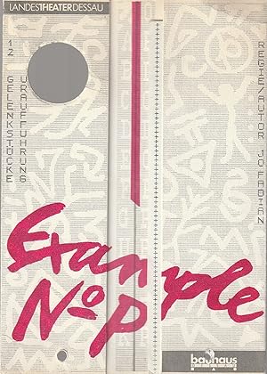 Immagine del venditore per Programmheft Urauff�hrung Jo Fabian EXAMPLE Nr. P Premiere 11. M�rz 1989 Spielzeit 1988 / 89 ( No. ) venduto da Programmhefte24 Schauspiel und Musiktheater der letzten 150 Jahre