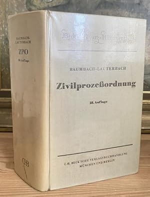 Imagen del vendedor de Zivilprozessordnung mit Gerichtsverfassungsgesetz und anderen Nebengesetzen. a la venta por Treptower Buecherkabinett Inh. Schultz Volha