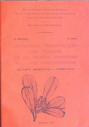 Seller image for Inventaire taxonomique des plantes de la Guyane franaise VI -- Les Dicotyldones 2me pzrtie : Bombaceae  Combretaceae for sale by Bouquinerie L'Ivre Livre