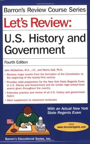 Image du vendeur pour Let's Review U.S. History and Government mis en vente par ZBK Books