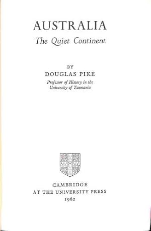 Image du vendeur pour Australia: The quiet continent mis en vente par WeBuyBooks