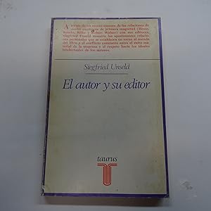 Imagen del vendedor de EL AUTOR Y SU EDITOR. Conferencias en Maguncia y Austin. a la venta por Librera J. Cintas