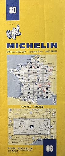 Seller image for C1980s Michelin Map No. 80 Rodez-Nimes for sale by 32.1  Rare Books + Ephemera, IOBA, ESA