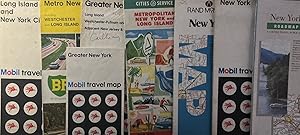 A Grouping of Eight [8] C1970s-1980s Color Maps of New York City and the New York Metropolitan Area