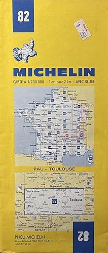 Seller image for C1980s Michelin Map No. 82 Pau Toulouse for sale by 32.1  Rare Books + Ephemera, IOBA, ESA