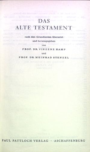 Bild des Verkufers fr Das Alte Testament. zum Verkauf von books4less (Versandantiquariat Petra Gros GmbH & Co. KG)