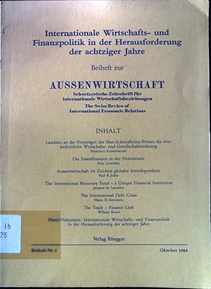 Seller image for Die Staatsfinanzen in der Demokratie - in: Internationale Wirtschafts- und Finanzpolitik in der Herausforderung der achtziger Jahre : Beiheft zur Aussenwirtschaft. Beiheft Nr. 1. for sale by books4less (Versandantiquariat Petra Gros GmbH & Co. KG)