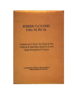 Image du vendeur pour REMEDIO FACILSIMO PARA NO PECAR mis en vente par Librera Monogatari