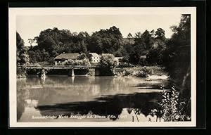 Ansichtskarte Markt Ardagger a. d. Donau, Flusspartie am Dörfl