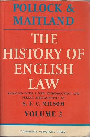 Seller image for The History of English Law: Volume 2: Before the Time of Edward I for sale by Jonathan Grobe Books