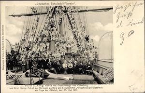 Ansichtskarte / Postkarte Großherzog von Oldenburg an Bord des Schulschiffes Großherzogin Elisabe...