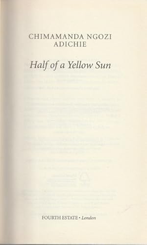 Seller image for Half of a Yellow Sun for sale by Goulds Book Arcade, Sydney