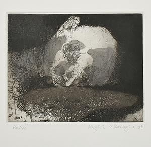 Hughie O Donoghue signed etching