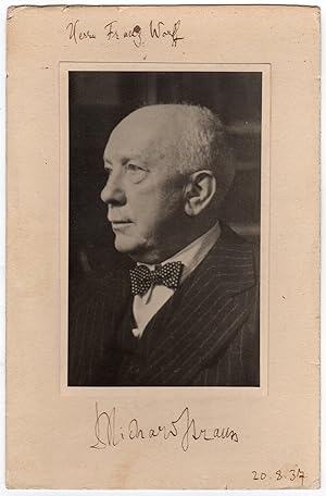 Strauss, Richard (1864-1949) - Photograph signed