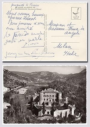 Seller image for Picasso, Pablo (1881-1973) - Postcard with autograph note signed (excellent provenance) for sale by Andreas Wiemer Historical Autographs