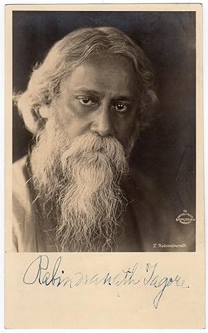 Tagore, Rabindranath (1861-1941) - Beautiful signed photograph