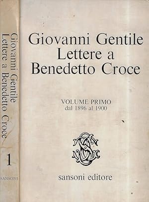 Imagen del vendedor de Lettere a Benedetto Croce Vol. I Dal 1896 al 1900 a la venta por Biblioteca di Babele