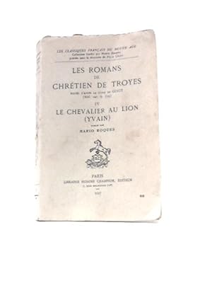Bild des Verkufers fr Les Romans de Chretien de Troyes zum Verkauf von World of Rare Books