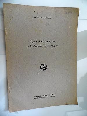 Imagen del vendedor de Opere di Pietro Bracci in S. Antonio dei Portoghesi a la venta por Historia, Regnum et Nobilia