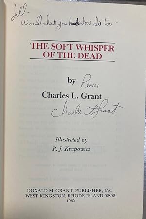 Bild des Verkufers fr The Soft Whisper of the Dead zum Verkauf von biblioboy