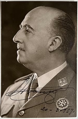 Franco, Francisco (1892-1975) - Photograph signed