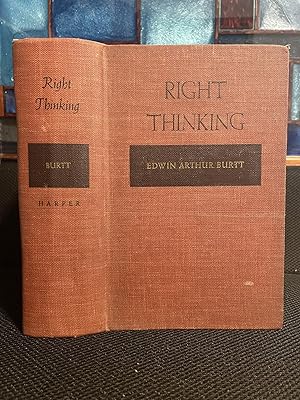 Seller image for Right Thinking A Study of its Principles and Methods for sale by Matthew's Books