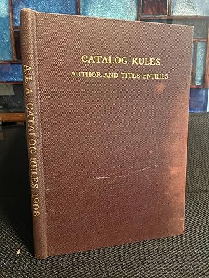 Seller image for Catalog Rules: Author and Title Entries for sale by Matthew's Books