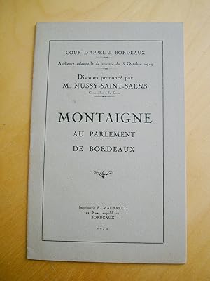 Montaigne au parlement de Bordeaux