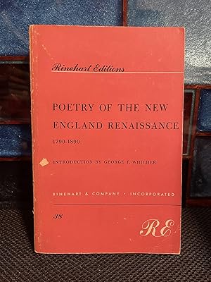 Seller image for Poetry of the New England Renaissance 1790-1890 for sale by Matthew's Books