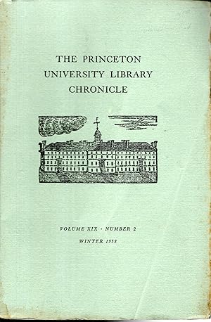 Bild des Verkufers fr The Princeton University Library Chronicle: Volume XIX, No.2: Winter, 1958 zum Verkauf von Dorley House Books, Inc.