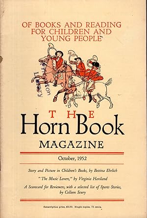 Immagine del venditore per The Horn Book Magazine; Volume XXVIII, No.5: October, 1952 venduto da Dorley House Books, Inc.
