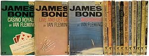 Seller image for Ian Fleming's James Bond novels, the complete Pan paperback 'X' series. Comprising: Casino Royale, Live and Let Die, Moonraker, Diamonds Are Forever, From Russia With Love, Dr. No, Goldfinger, For Your Eyes Only (short stories inc. From A View To A Kill, Quantum of Solace), Thunderball, The Spy Who loved Me, On Her Majesty's Secret Service, You Only Live Twice, The Man with the Golden Gun, Octopussy and The Living Daylights (short stories) for sale by Adrian Harrington Ltd, PBFA, ABA, ILAB