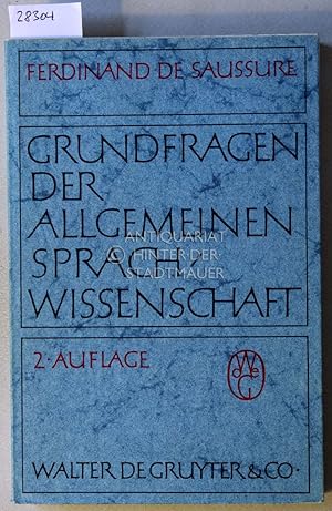 Bild des Verkufers fr Grundfragen der allgemeinen Sprachwissenschaft. zum Verkauf von Antiquariat hinter der Stadtmauer