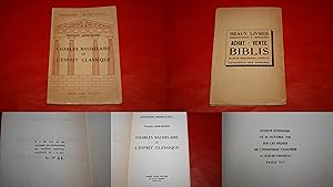 Image du vendeur pour CHARLES BAUDELAIRE ET L'ESPRIT CLASSIQUE. - DITION ORIGINALE NUMROTE SUR BOUFFANT SUPRIEUR. - 1946. mis en vente par Bookinerie